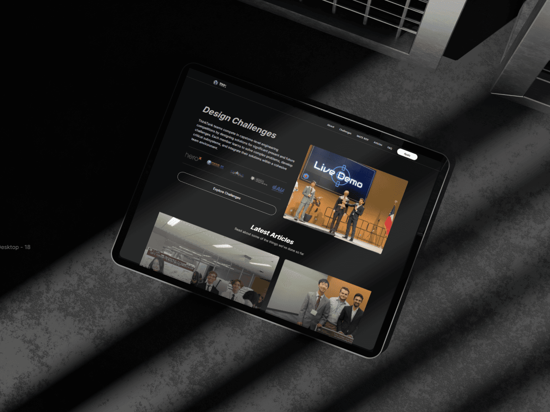 ThinkTank's redesigned site